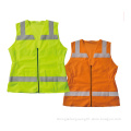 Safety vest with elastic at the waist